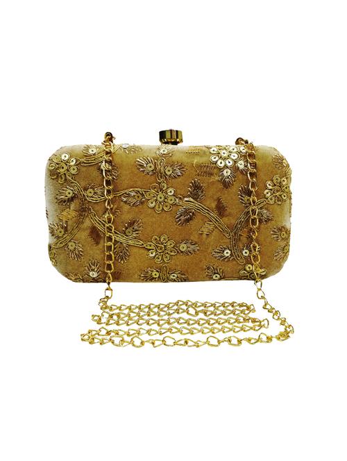 beige metal box clutch - 17225827 - Very Small Image - 1