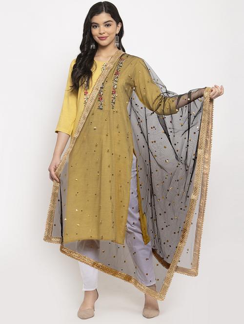 bordered embroidered dupatta - 17226200 - Very Small Image - 1