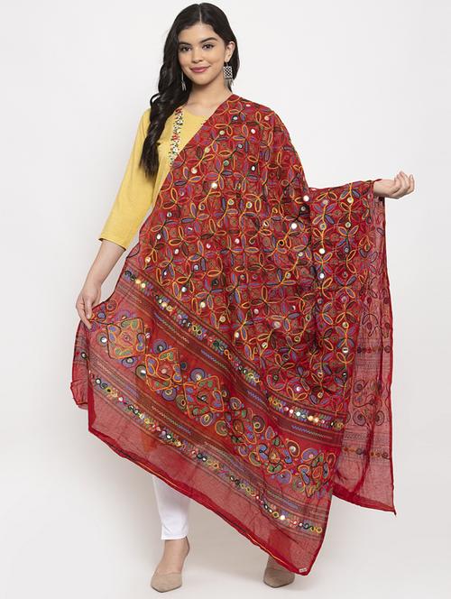 multi color embroidered dupatta - 17226206 - Very Small Image - 1