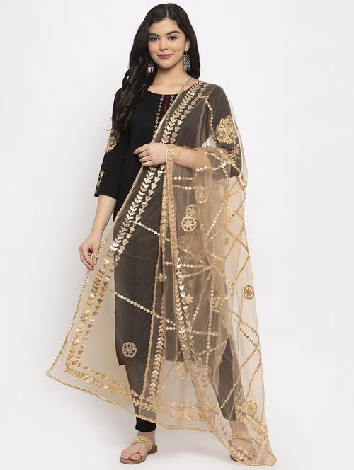 gota work embroidered dupatta - 17226209 - Very Small Image - 1