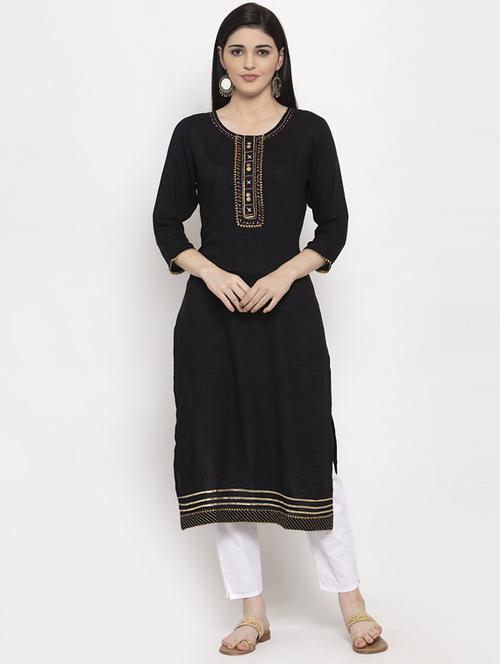 sequined straight kurta - 17226229 - Very Small Image - 1