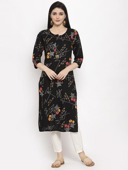 floral straight kurta - 17226246 - Very Small Image - 1