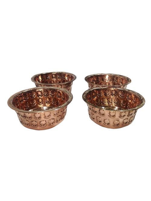 pure copper big designer bowl (set of 4) - 17230642 - Very Small Image - 1
