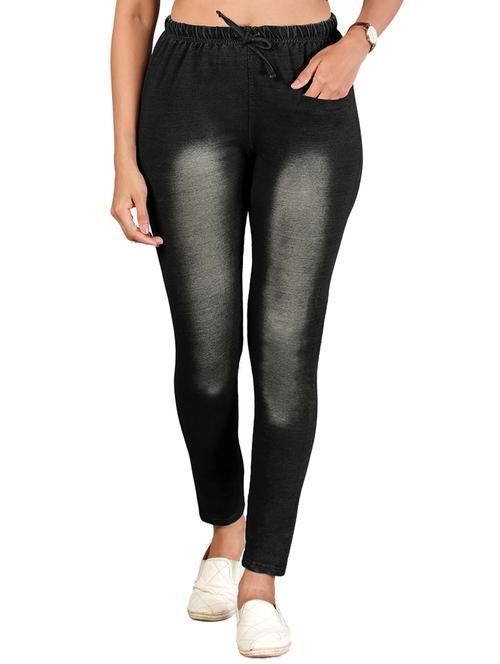 black cotton blend jeggings - 17234749 - Very Small Image - 1