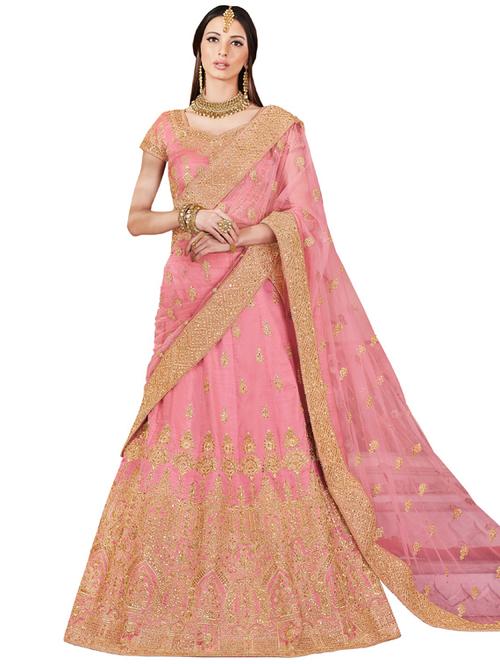 embroidered flared lehenga saree  - 17234855 - Very Small Image - 1