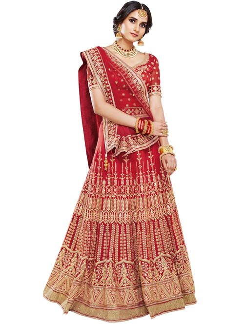 embroidered flared lehenga saree  - 17235081 - Very Small Image - 1