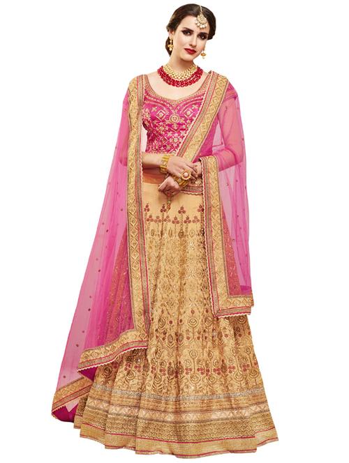 embroidered flared lehenga saree  - 17235088 - Very Small Image - 1