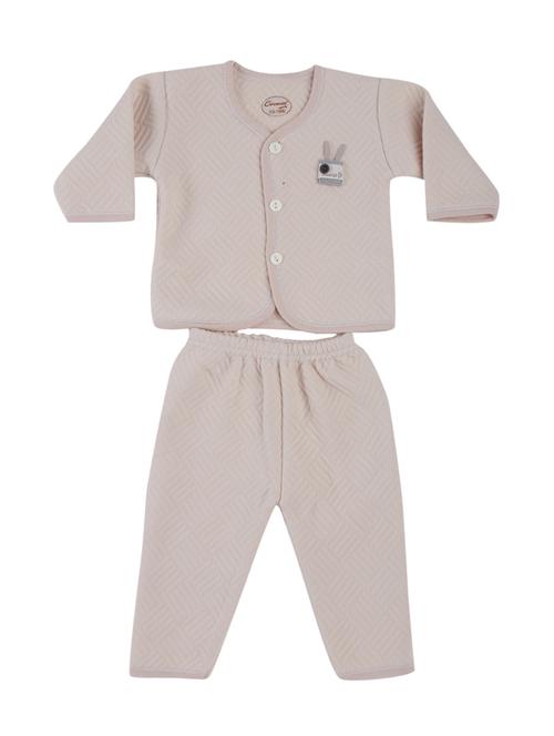 beige cotton twin sets onesies and romper - 17235584 - Very Small Image - 1