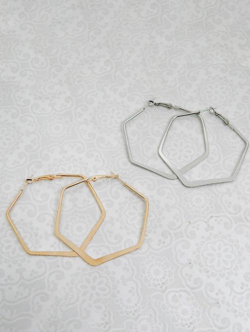 silver metal hoop earring - 17235898 - Very Small Image - 1