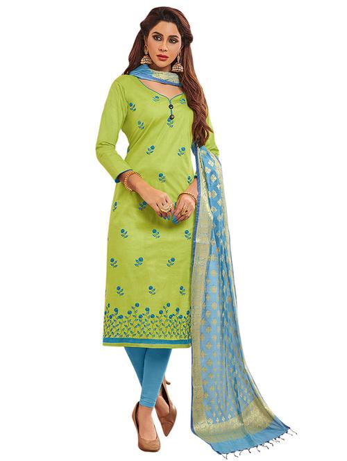 embroidered unstitched suit - 17237516 - Very Small Image - 1