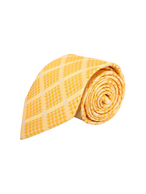 yellow poly cotton tie, cufflinks, pocket square & lapel pin - 17240345 - Very Small Image - 1