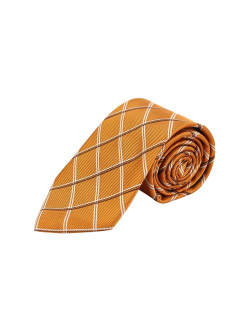 yellow polycotton  tie, cufflinks, pocket square & lapel pin - 17240379 - Very Small Image - 1