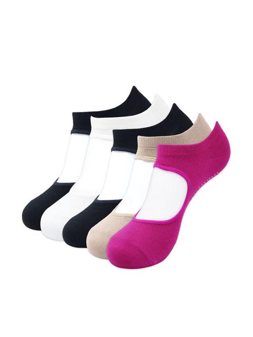 women pack of 5 solid ankle length sock - 17240415 - Very Small Image - 1