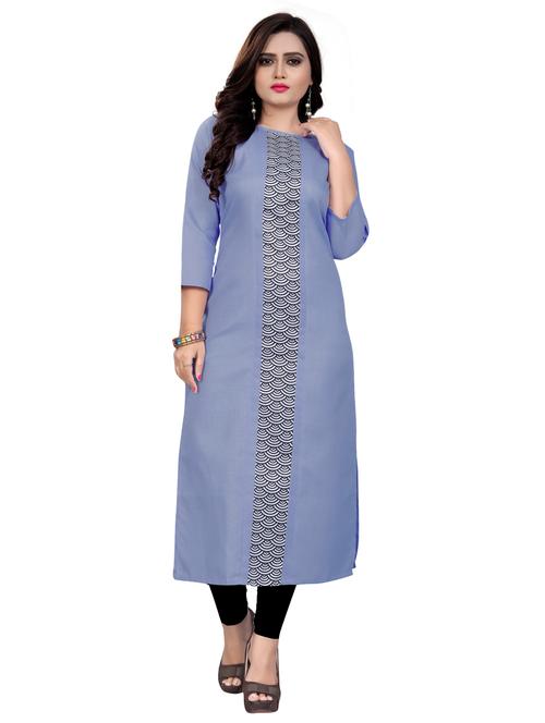 printed straight kurta - 17240928 - Very Small Image - 1