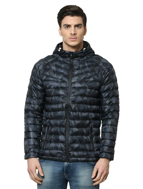 grey printed quilted jacket - 17241233 - Very Small Image - 1