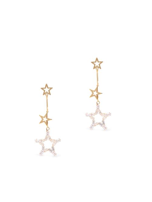 gold metal drop earring - 17241381 - Very Small Image - 1