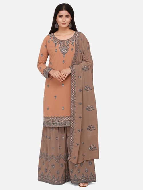 embellished kurta sharara set - 17241783 - Very Small Image - 1