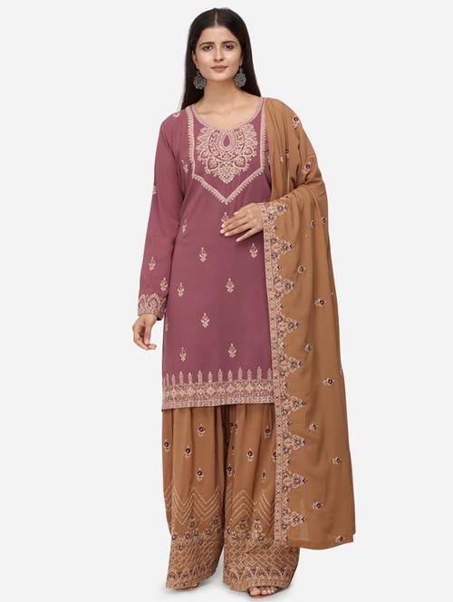 embellished kurta sharara set - 17241796 - Very Small Image - 1