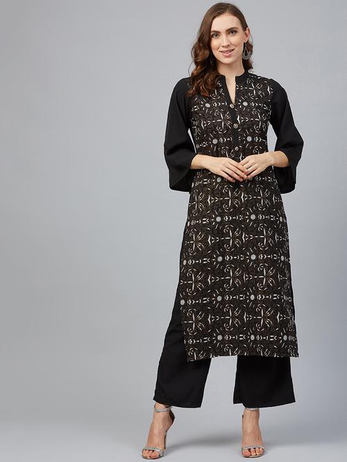 floral kurta palazzo set - 17242208 - Very Small Image - 1
