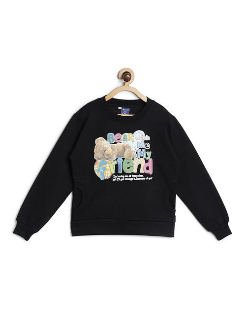 black fleece sweatshirt - 17243920 - Very Small Image - 1