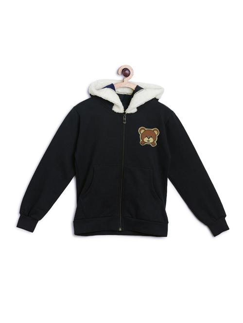 black fleece sweatshirt - 17244021 - Very Small Image - 1