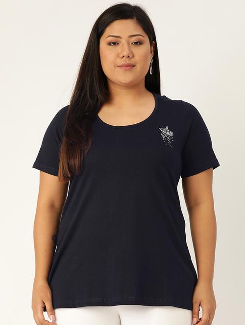 women's plain round neck t-shirt - 17244170 - Very Small Image - 1