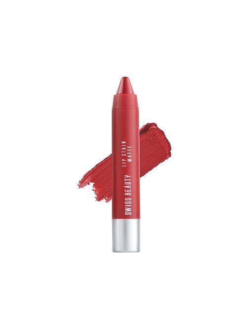 swiss beauty lip stain matte lipstick - 220 smoking red - 17244324 - Very Small Image - 1