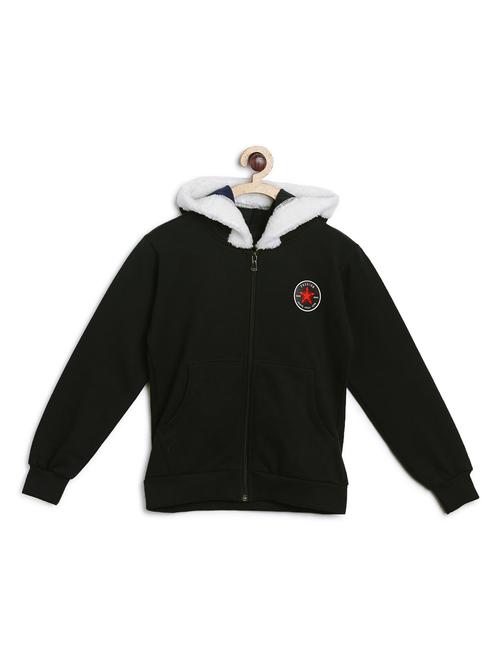 black fleece sweatshirt - 17244521 - Very Small Image - 1