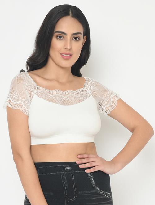 lace panel bralette  - 17245293 - Very Small Image - 1