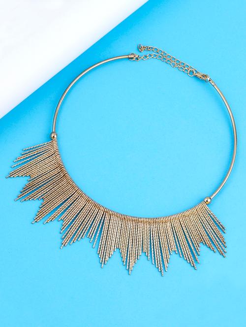 gold metal choker necklace - 17245980 - Very Small Image - 1