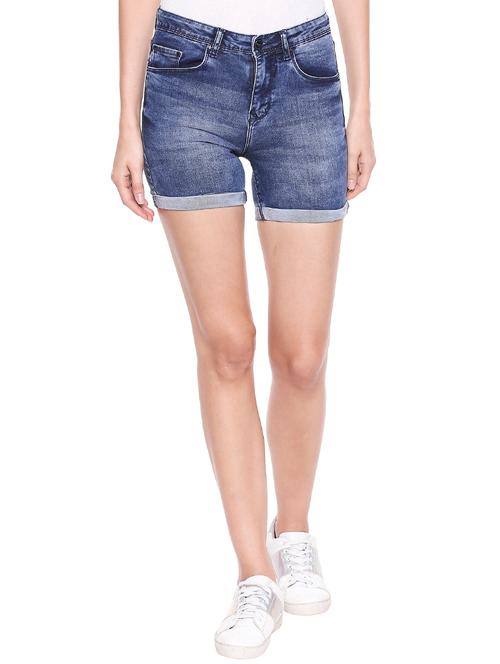 stone washed denim shorts  - 17246023 - Very Small Image - 1