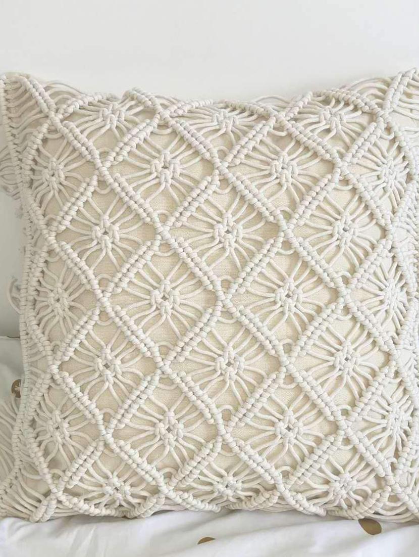 cotton macrame cushion cover (set of 2) - 17246451 - Zoom Image - 3