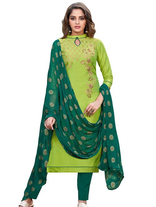 embroidered straight pant unstitched suit - 17246995 - Very Small Image - 1