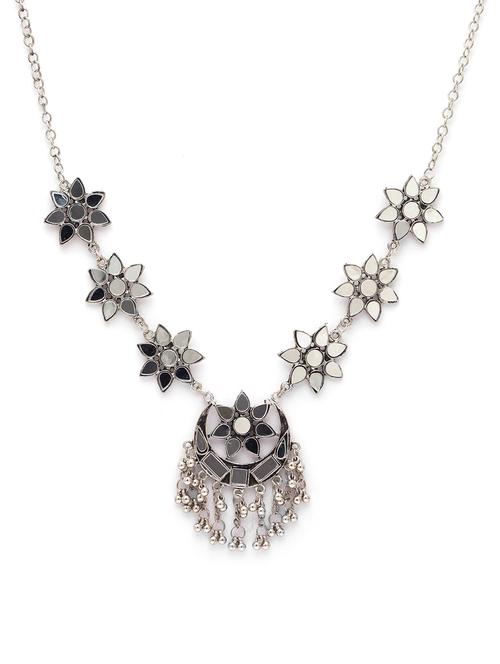 silver metal statement necklace - 17248961 - Very Small Image - 1