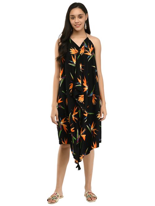 women's asymmetric floral dress - 17255871 - Very Small Image - 1
