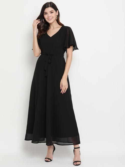 flutter sleeves maxi dress  - 17256335 - Very Small Image - 1