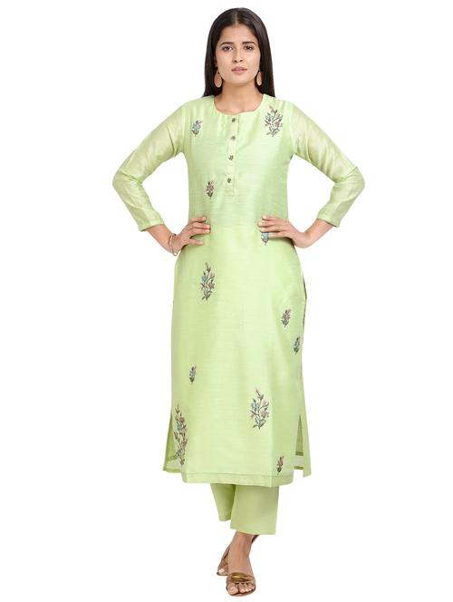 embroidered kurta pant set  - 17256768 - Very Small Image - 1