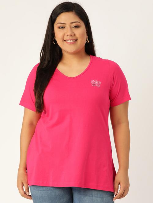 women's plain v neck t-shirt - 17260552 - Very Small Image - 1
