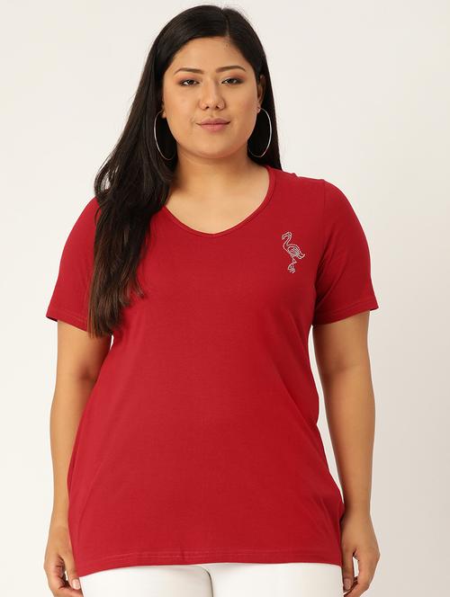 women's plain v neck t-shirt - 17260554 - Very Small Image - 1
