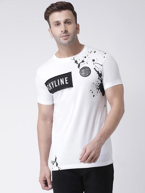 white front print t-shirt - 17260737 - Very Small Image - 1