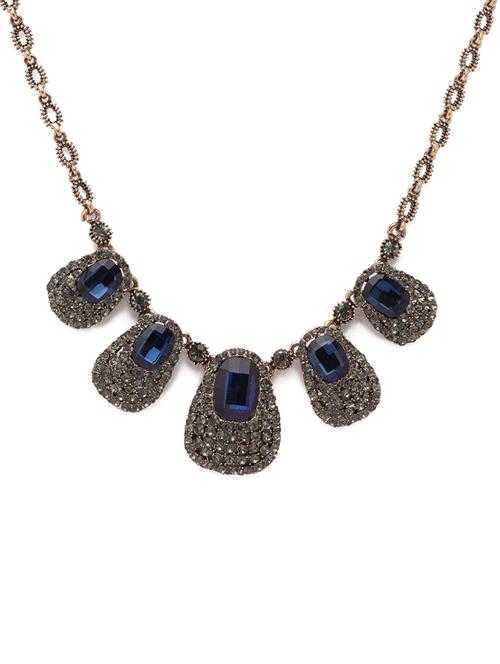 gold metal statement necklace - 17260968 - Very Small Image - 1