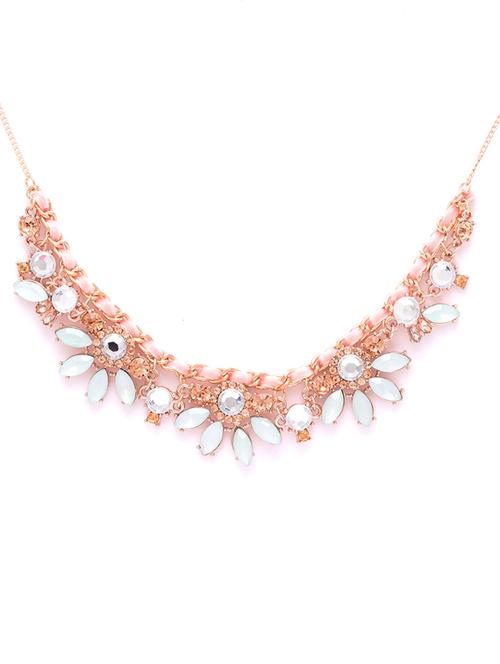 pink metal statement necklace - 17260979 - Very Small Image - 1