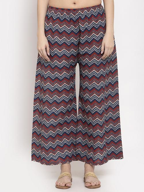 mid rise chevron palazzo  - 17262075 - Very Small Image - 1