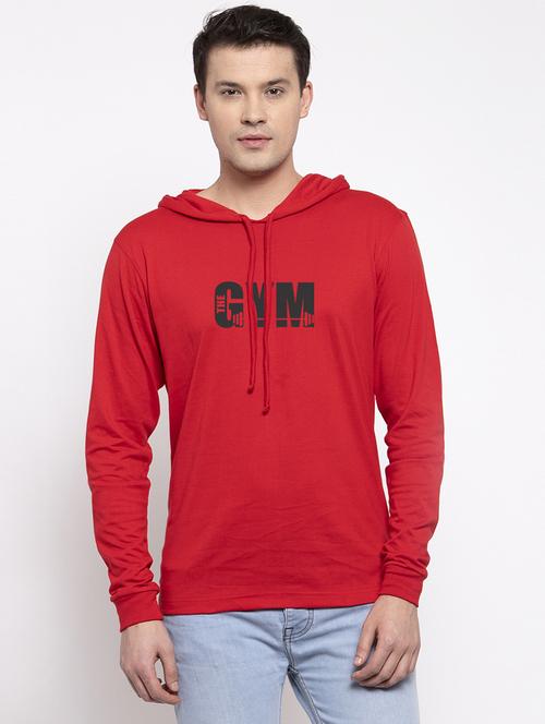 red chest print t-shirt - 17263818 - Very Small Image - 1