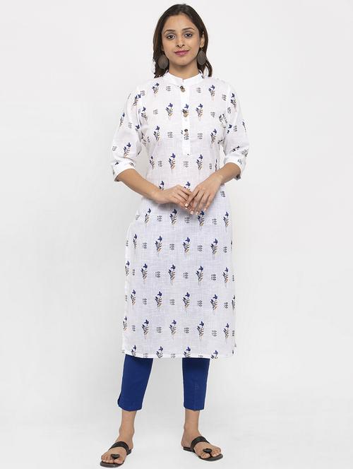 floral straight kurta - 17264647 - Very Small Image - 1