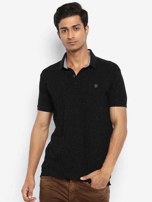 black printed collared t-shirt - 17264680 - Very Small Image - 1