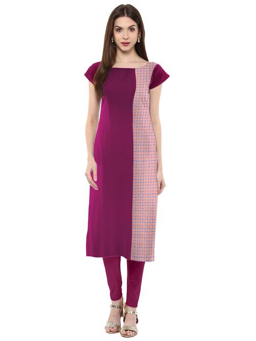 printed straight kurta - 17265857 - Very Small Image - 1