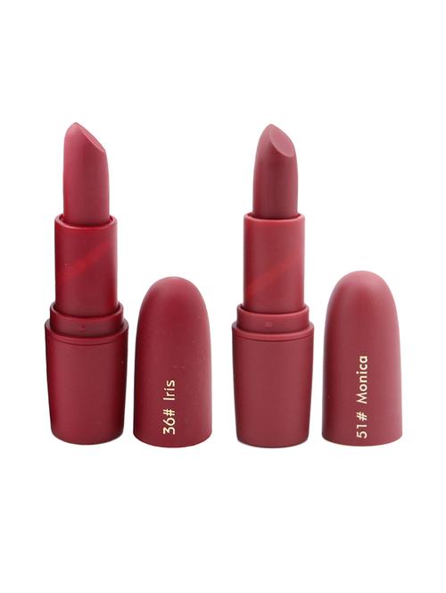 miss rose moisturizing  waterproof long lasting bullet lipstick smudge proof  pack of 2 [36-51] - 17266613 - Very Small Image - 1