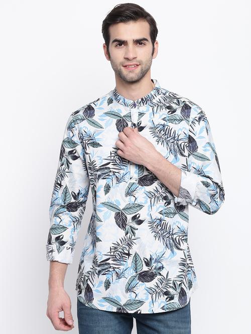 white printed casual shirt - 17267139 - Very Small Image - 1