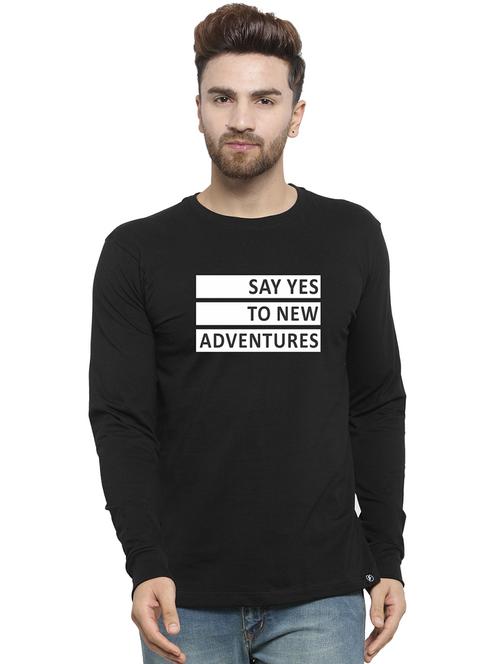 black chest print t-shirt - 17267513 - Very Small Image - 1